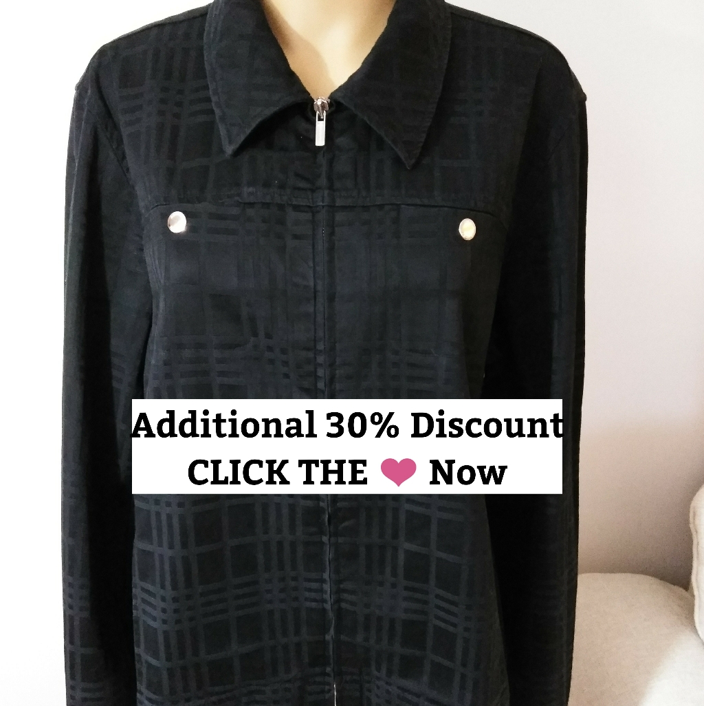 Jones Ny Signature Zip Up Top Sz Lg